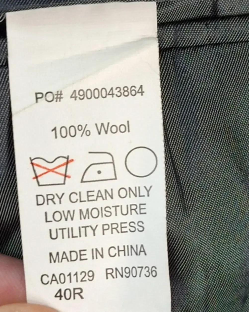 Calvin Klein Suit Jacket Mens 40R Gray Wool Double Vent 2 Button Dress Formal